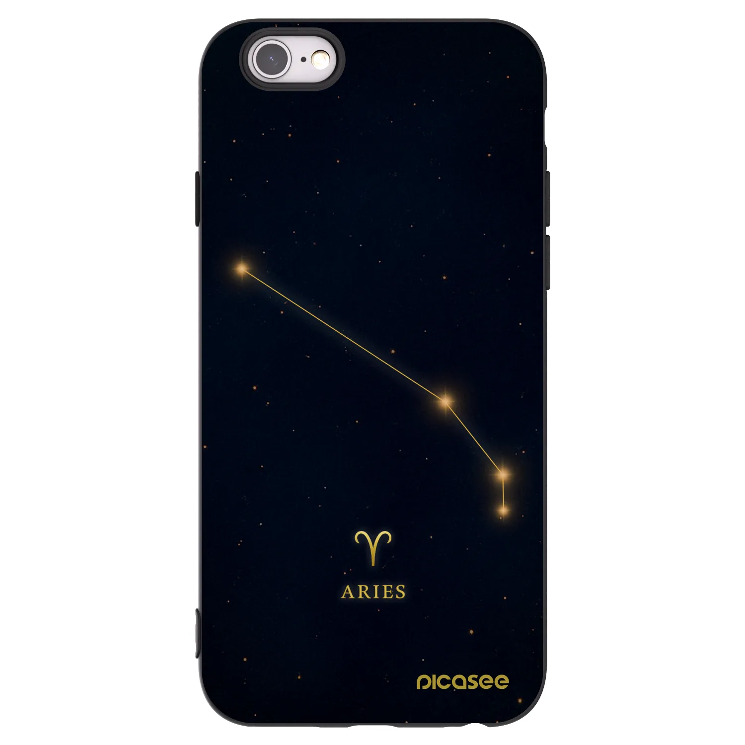 Picasee Apple iPhone 6/6S Hülle - Schwarzes Silikon - ARIES
