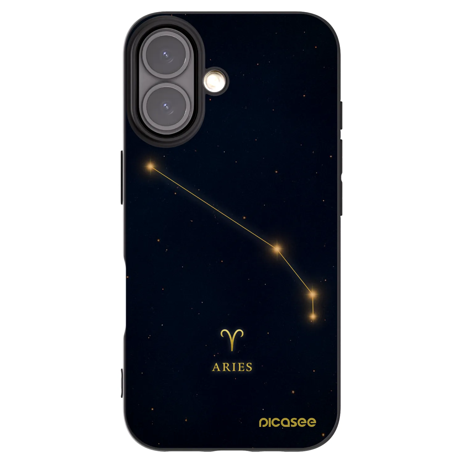 Picasee Apple iPhone 16 Hülle - Schwarzes Silikon - ARIES