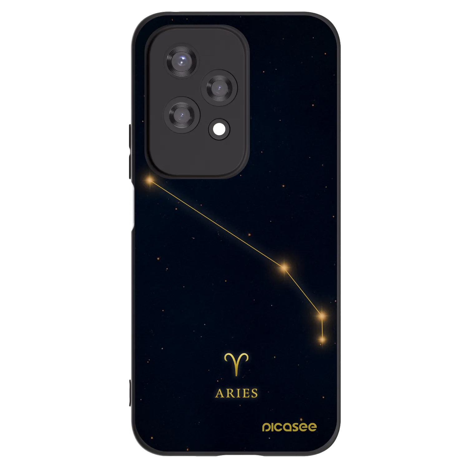 Picasee Honor 200 Lite Hülle - Schwarzes Silikon - ARIES