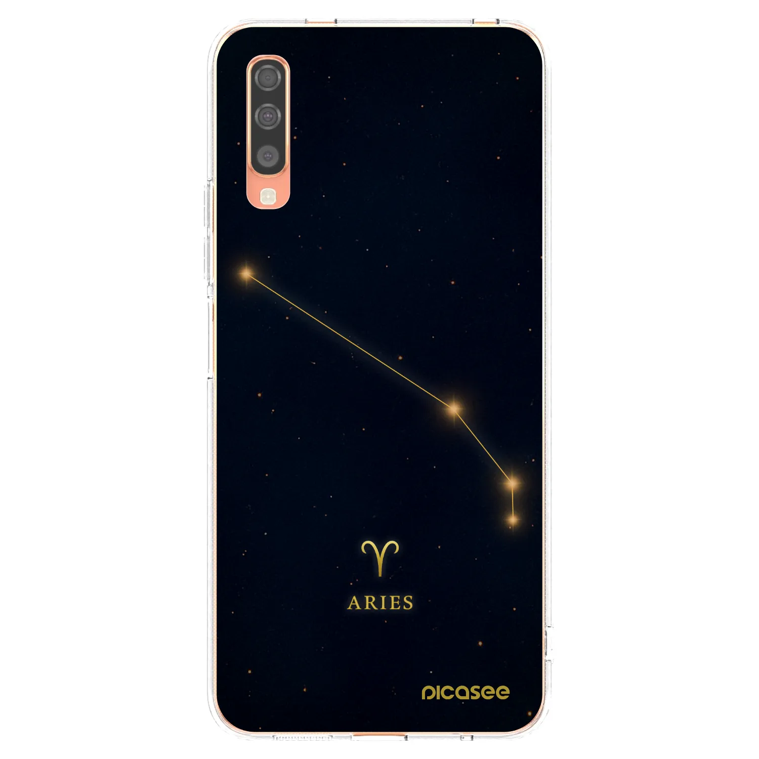 Picasee Samsung Galaxy A70 A705F Hülle - Transparentes Silikon - ARIES