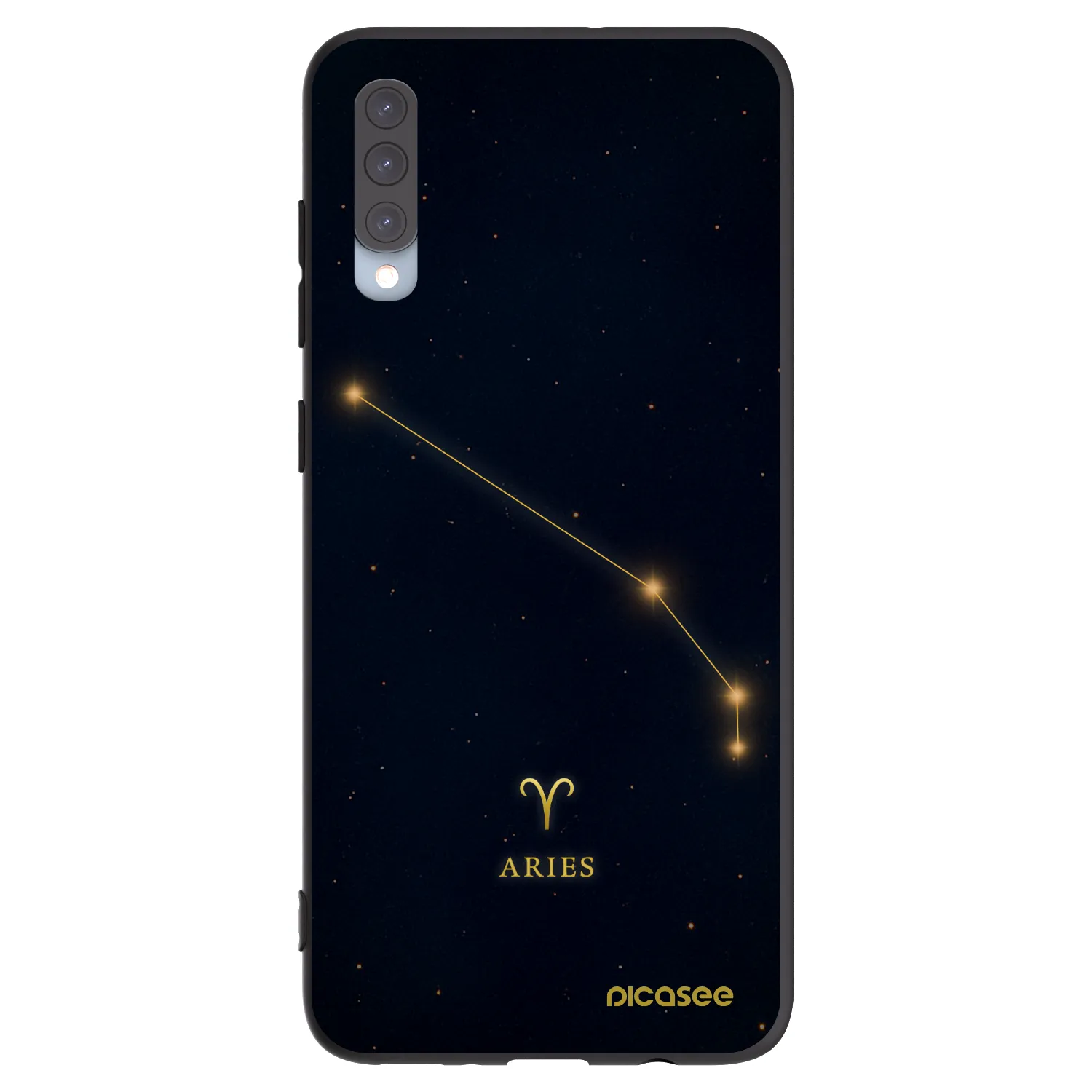 Picasee Samsung Galaxy A70 A705F Hülle - Schwarzes Silikon - ARIES