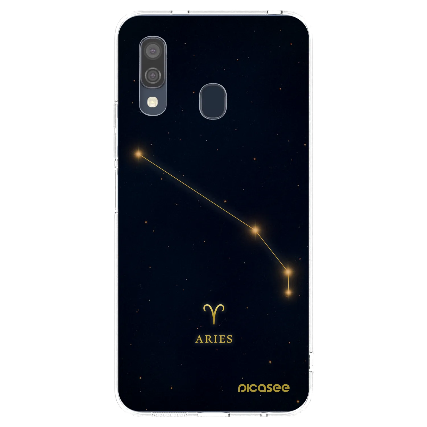 Picasee Samsung Galaxy A40 A405F Hülle - Transparentes Silikon - ARIES