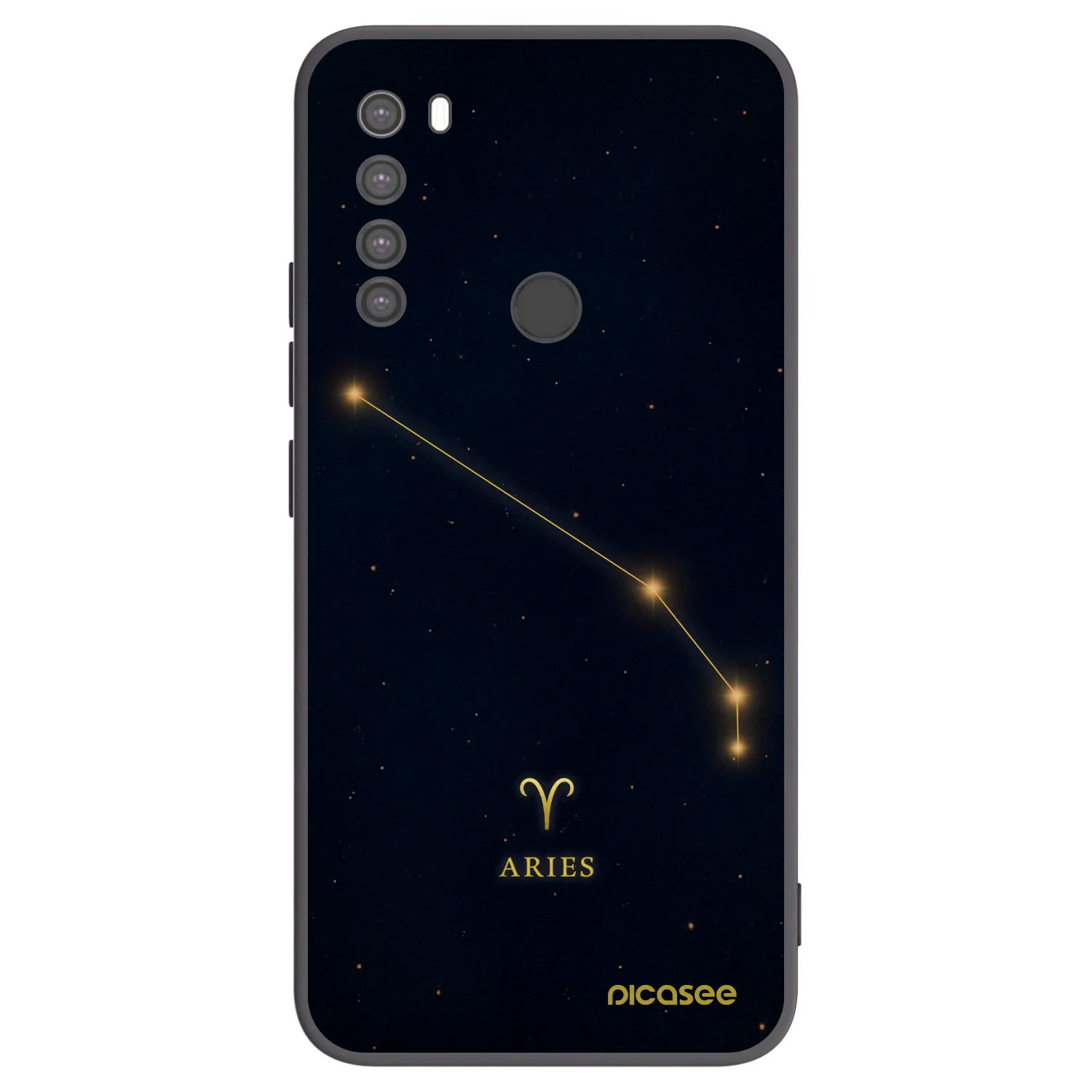 Picasee Xiaomi Redmi Note 8 Hülle - Schwarzes Silikon - ARIES