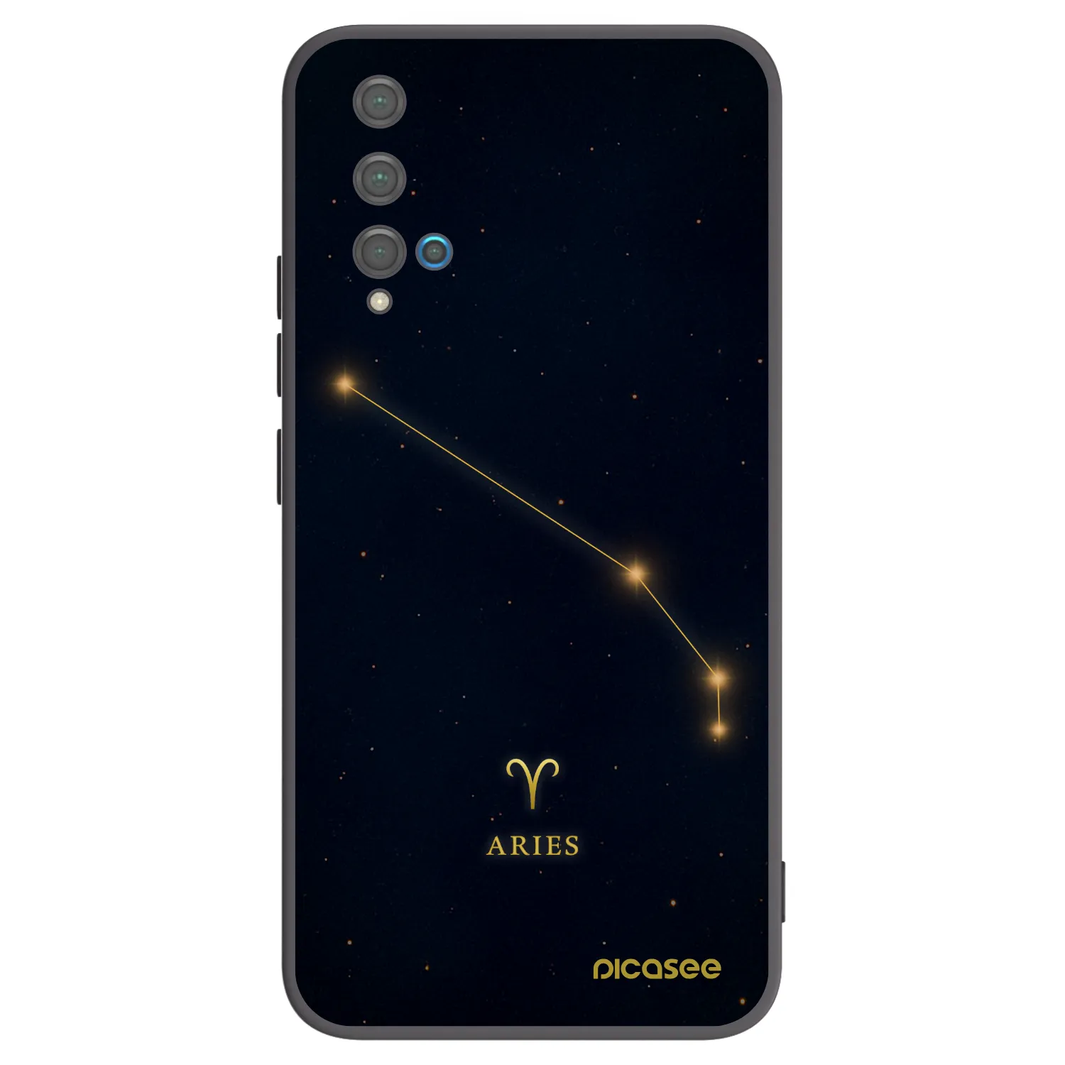 Picasee Huawei Nova 5T Hülle - Schwarzes Silikon - ARIES