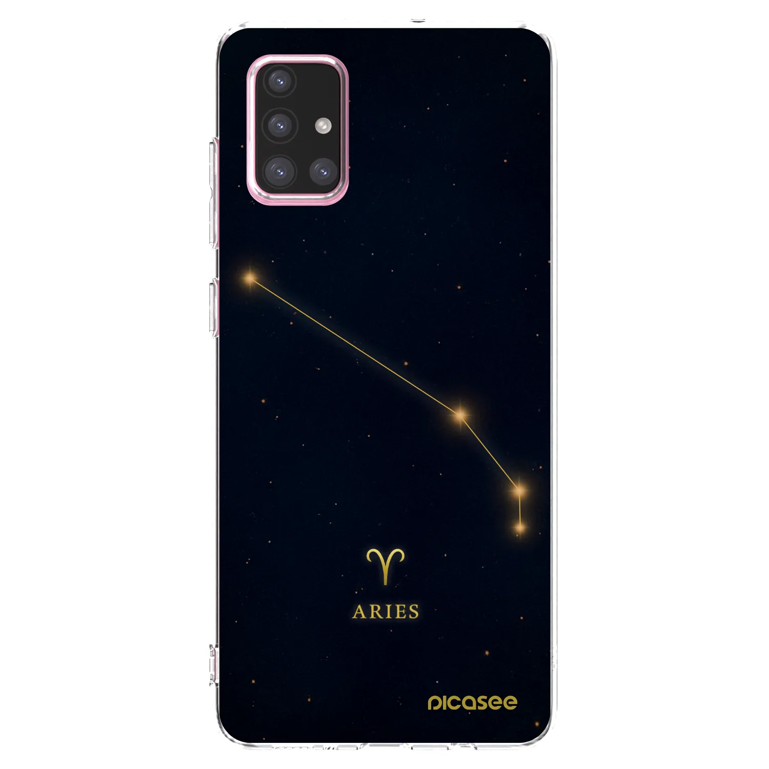 Picasee Samsung Galaxy A71 A715F Hülle - Transparentes Silikon - ARIES
