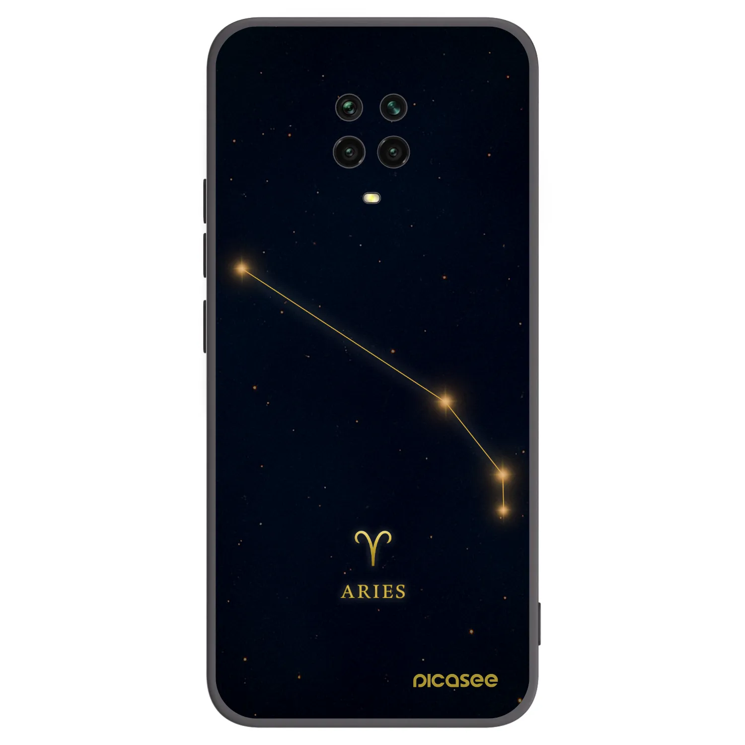 Picasee Xiaomi Redmi Note 9 Pro Hülle - Schwarzes Silikon - ARIES