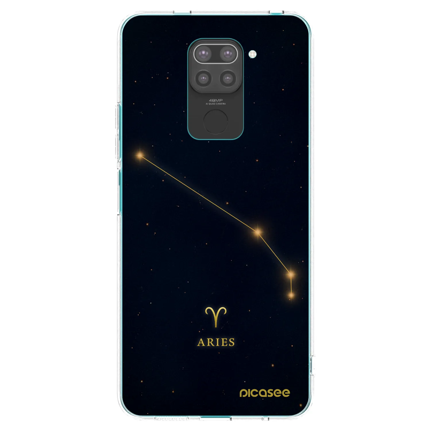 Picasee Xiaomi Redmi Note 9 Hülle - Schwarzes Silikon - ARIES