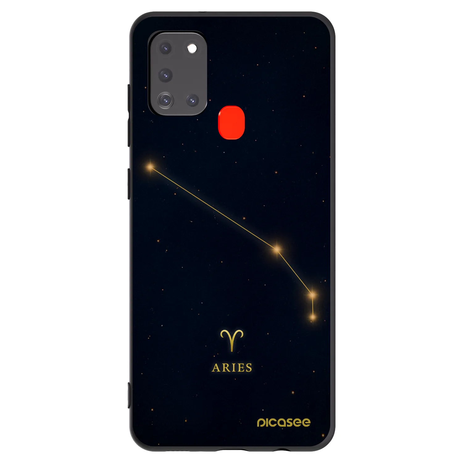Picasee Samsung Galaxy A21s Hülle - Schwarzes Silikon - ARIES