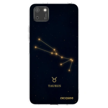 Picasee Huawei Y5P Hülle - Transparentes Silikon - TAURUS
