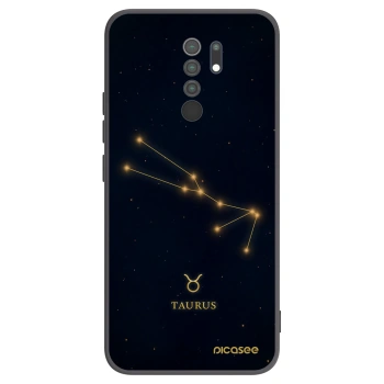 Picasee Xiaomi Redmi 9 Hülle - Schwarzes Silikon - TAURUS