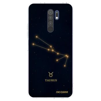 Picasee Xiaomi Redmi 9 Hülle - Transparentes Silikon - TAURUS