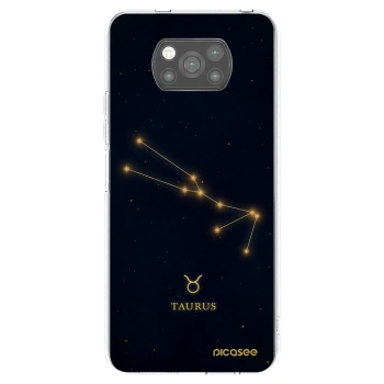 Picasee Xiaomi Poco X3 Hülle - Schwarzes Silikon - TAURUS