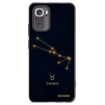Picasee Xiaomi Redmi Note 10 Hülle - Schwarzes Silikon - TAURUS