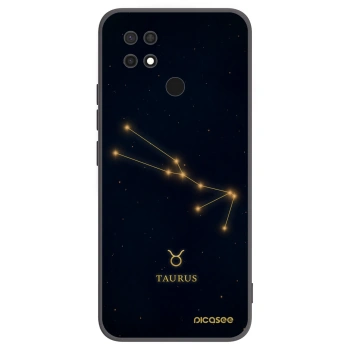 Picasee Xiaomi Redmi 10C Hülle - Schwarzes Silikon - TAURUS