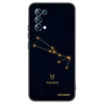 Picasee OPPO Reno 5 5G Hülle - Schwarzes Silikon - TAURUS