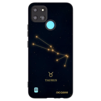 Picasee Realme C21Y Hülle - Schwarzes Silikon - TAURUS