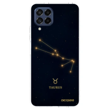 Picasee Samsung Galaxy M53 5G Hülle - Transparentes Silikon - TAURUS