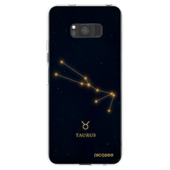 Picasee Samsung Galaxy S8 G950F Hülle - Transparentes Silikon - TAURUS
