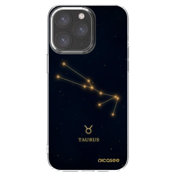 Picasee Apple iPhone 15 Pro Max Hülle - Transparentes Silikon - TAURUS