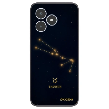 Picasee Realme C53 Hülle - Schwarzes Silikon - TAURUS