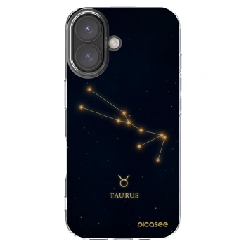 Picasee Apple iPhone 16 Hülle - Transparentes Silikon - TAURUS