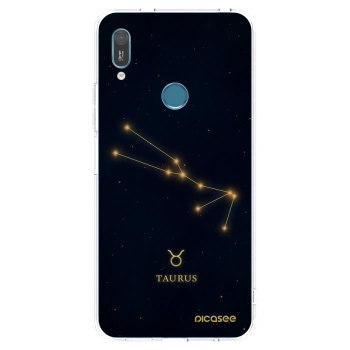 Picasee Huawei Y6 2019 Hülle - Transparentes Silikon - TAURUS