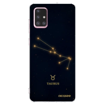 Picasee Samsung Galaxy A71 A715F Hülle - Transparentes Silikon - TAURUS