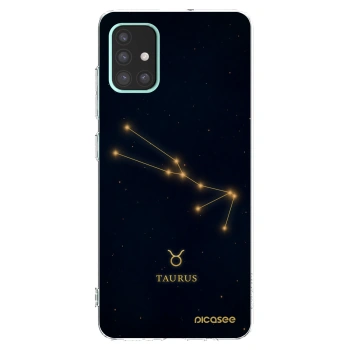 Picasee Samsung Galaxy A51 A515F Hülle - Transparentes Silikon - TAURUS