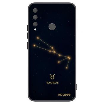 Picasee Huawei P40 Lite E Hülle - Schwarzes Silikon - TAURUS