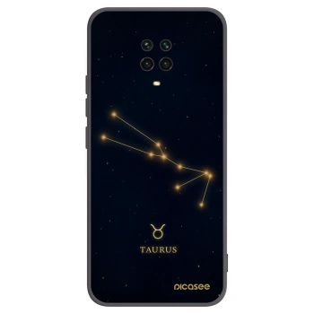 Picasee Xiaomi Redmi Note 9 Pro Hülle - Schwarzes Silikon - TAURUS
