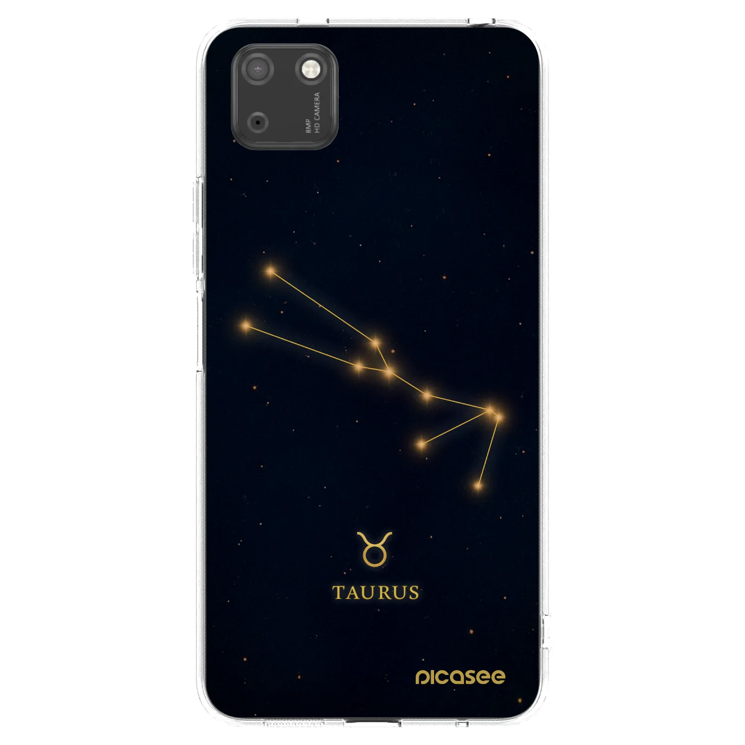 Picasee Huawei Y5P Hülle - Transparentes Silikon - TAURUS