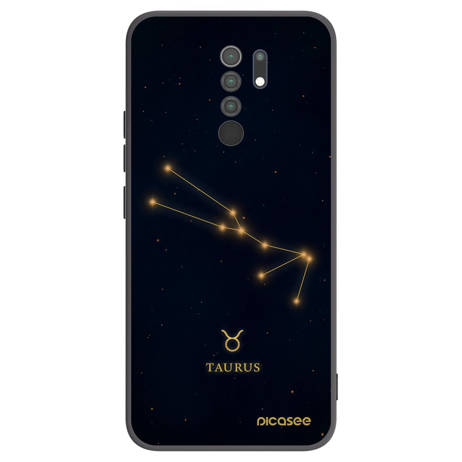 Picasee Xiaomi Redmi 9 Hülle - Schwarzes Silikon - TAURUS