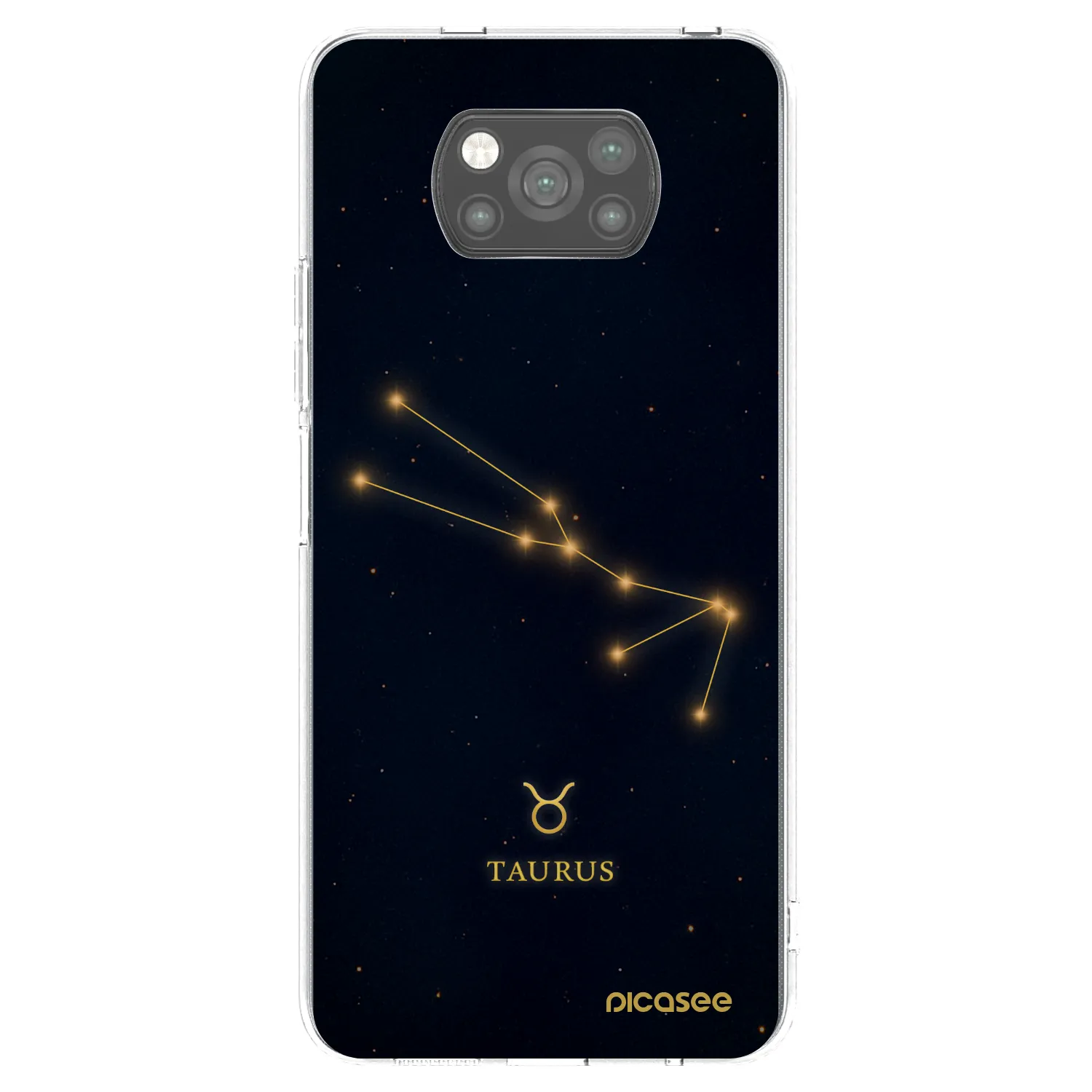 Picasee Xiaomi Poco X3 Hülle - Schwarzes Silikon - TAURUS