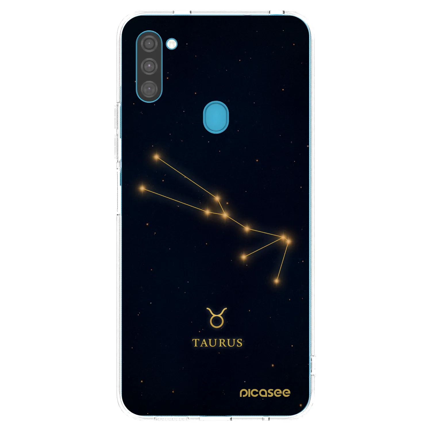 Picasee Samsung Galaxy M11 Hülle - Transparentes Silikon - TAURUS