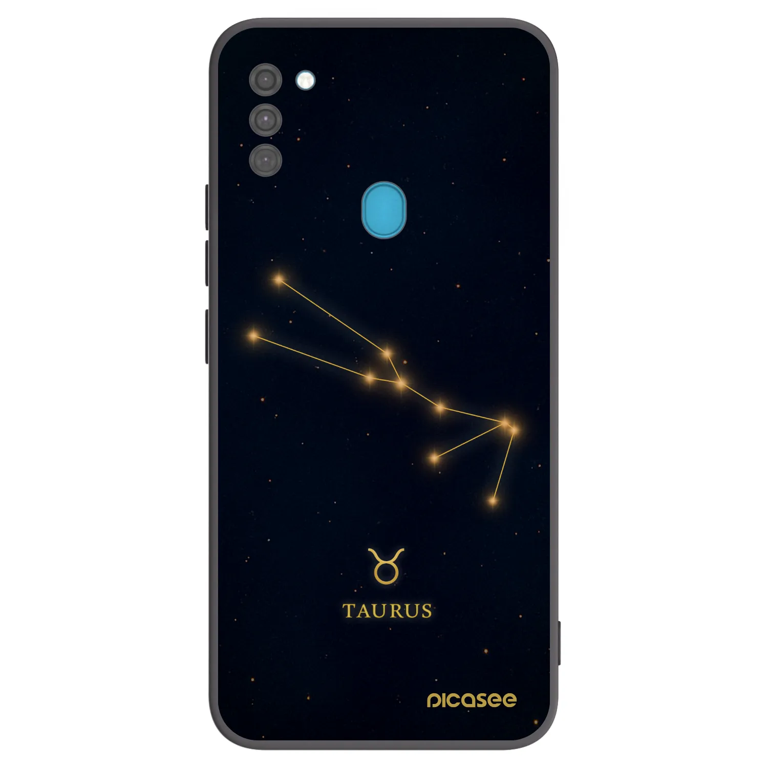Picasee Samsung Galaxy M11 Hülle - Schwarzes Silikon - TAURUS
