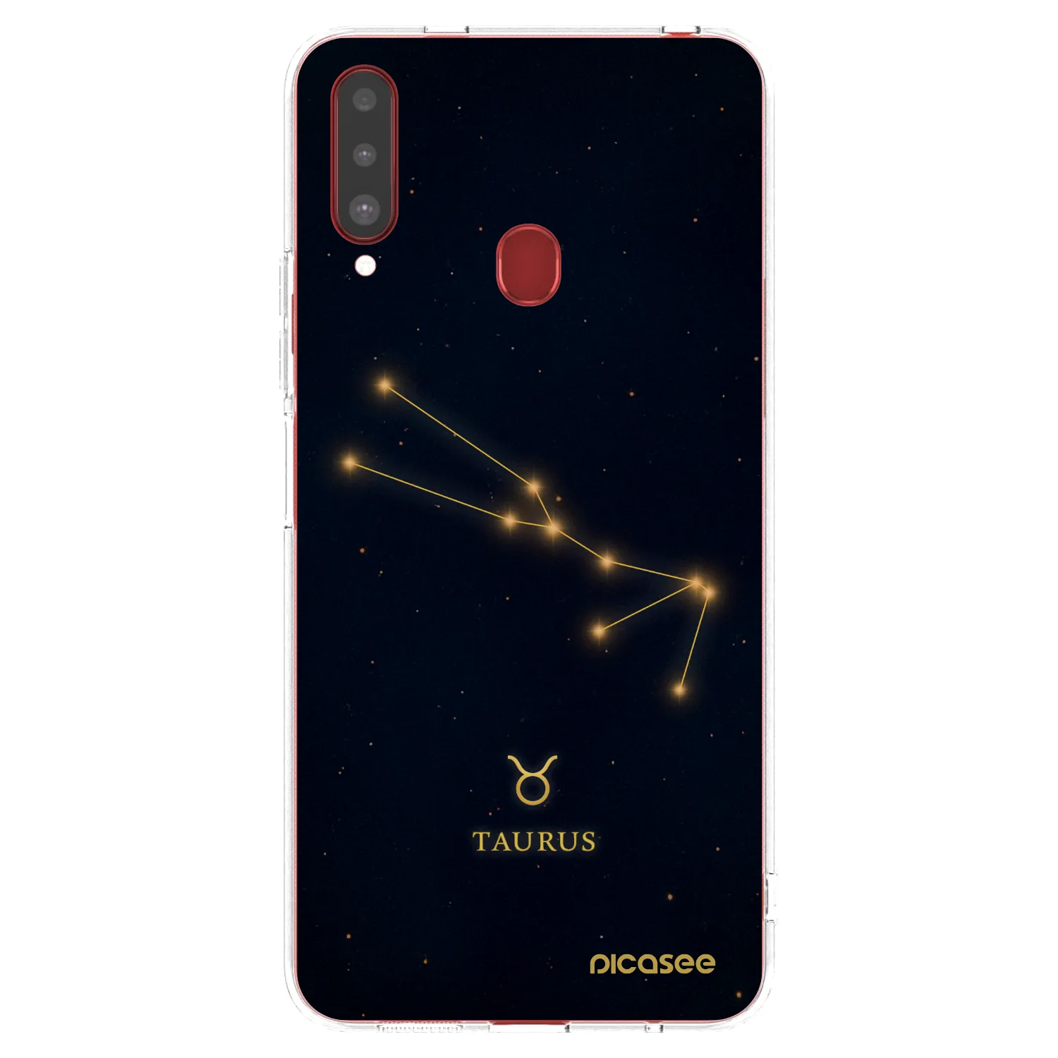 Picasee Samsung Galaxy A20s Hülle - Transparentes Silikon - TAURUS