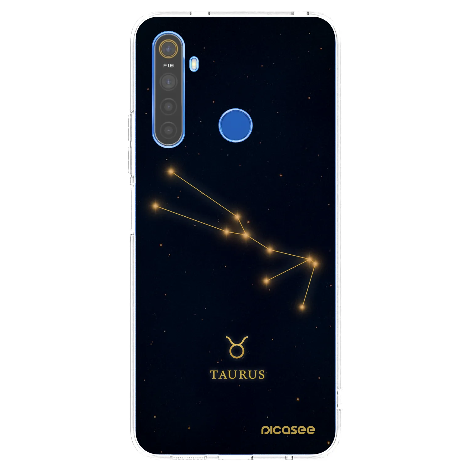 Picasee Realme 5 Hülle - Transparentes Silikon - TAURUS