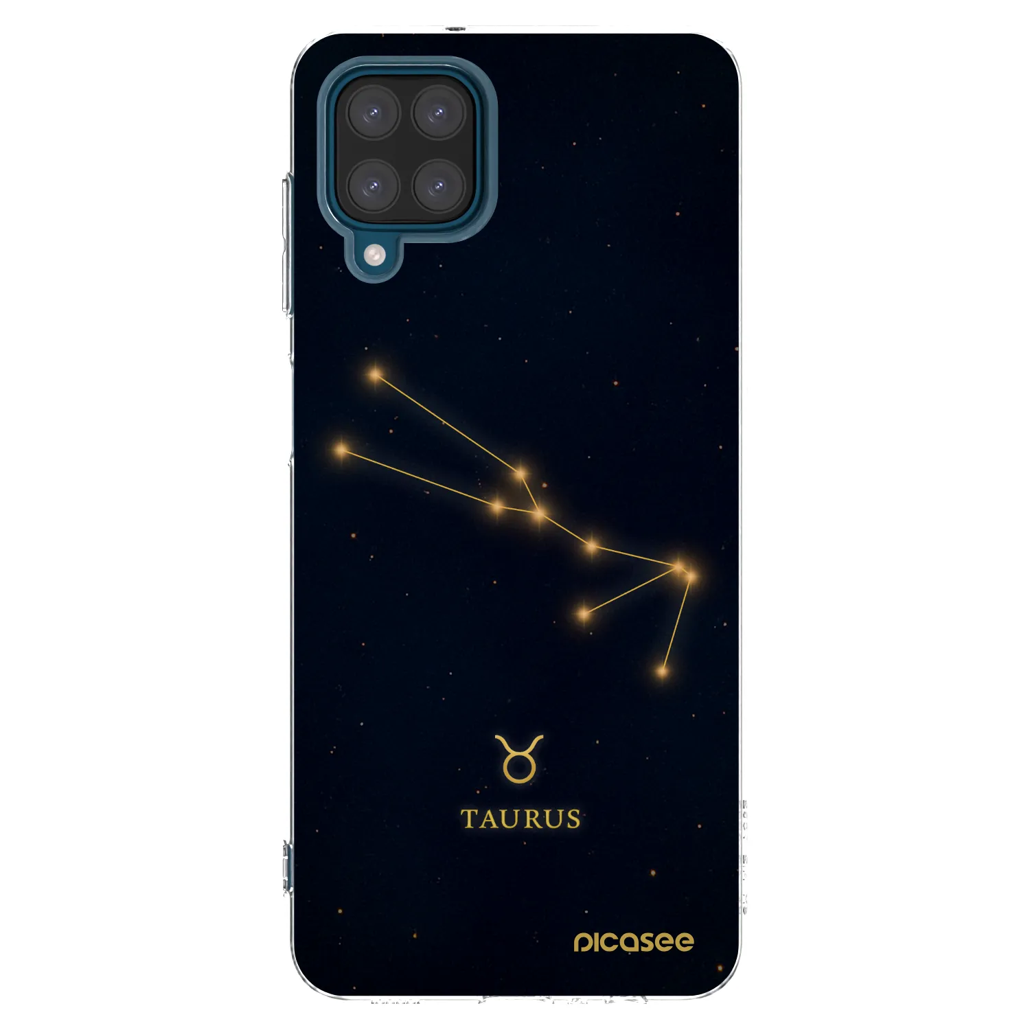 Picasee Samsung Galaxy A12 A125F Hülle - Transparentes Silikon - TAURUS