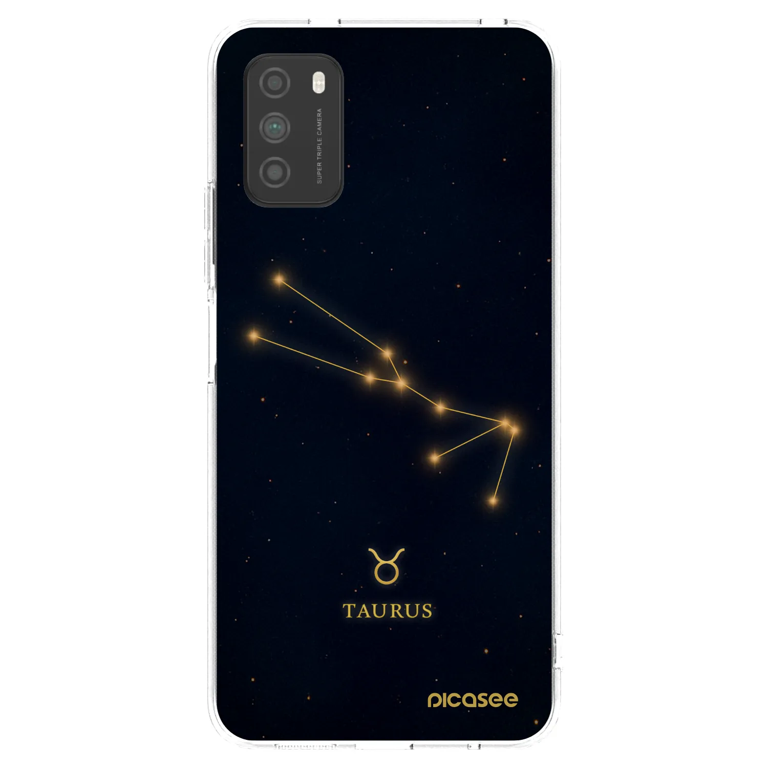 Picasee Xiaomi Poco M3 Hülle - Transparentes Silikon - TAURUS