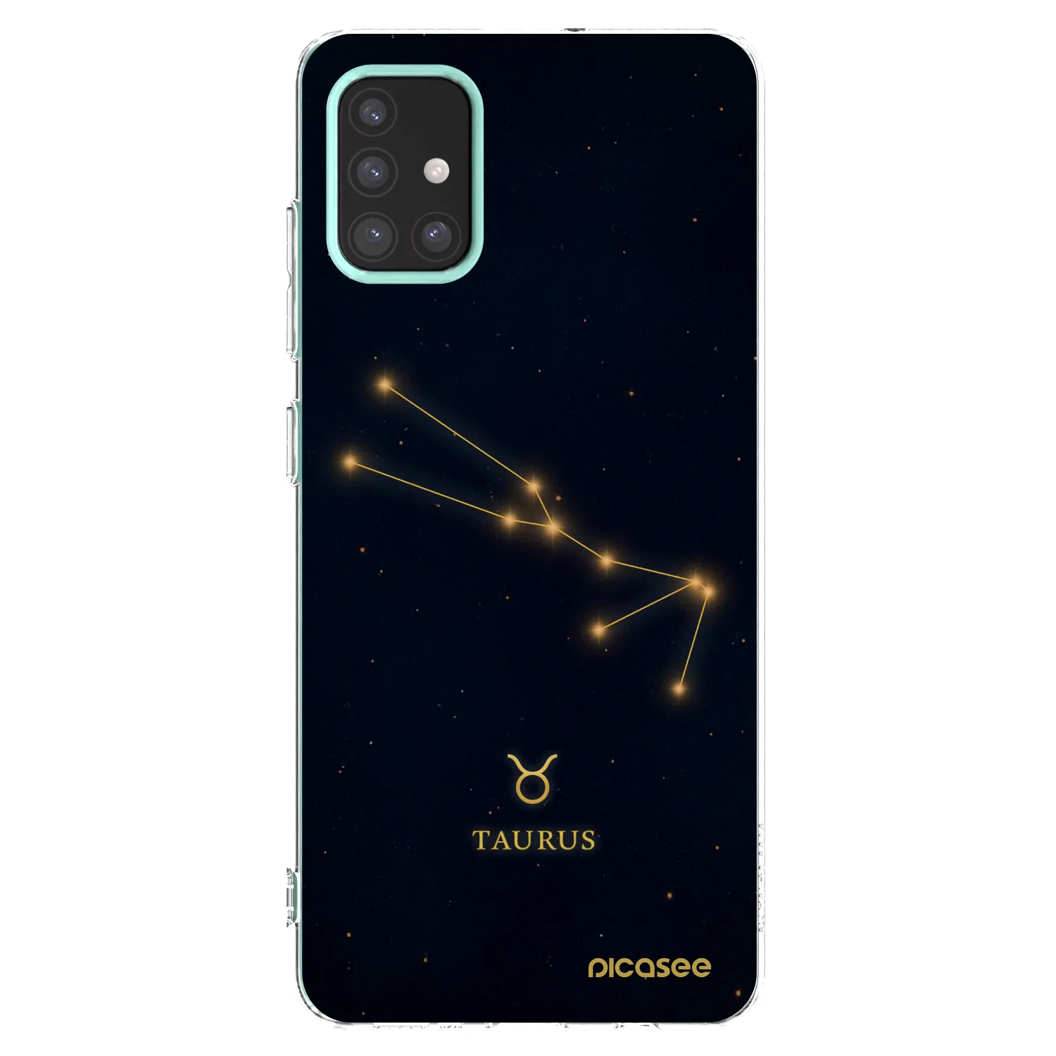 Picasee Samsung Galaxy M31s Hülle - Transparentes Silikon - TAURUS
