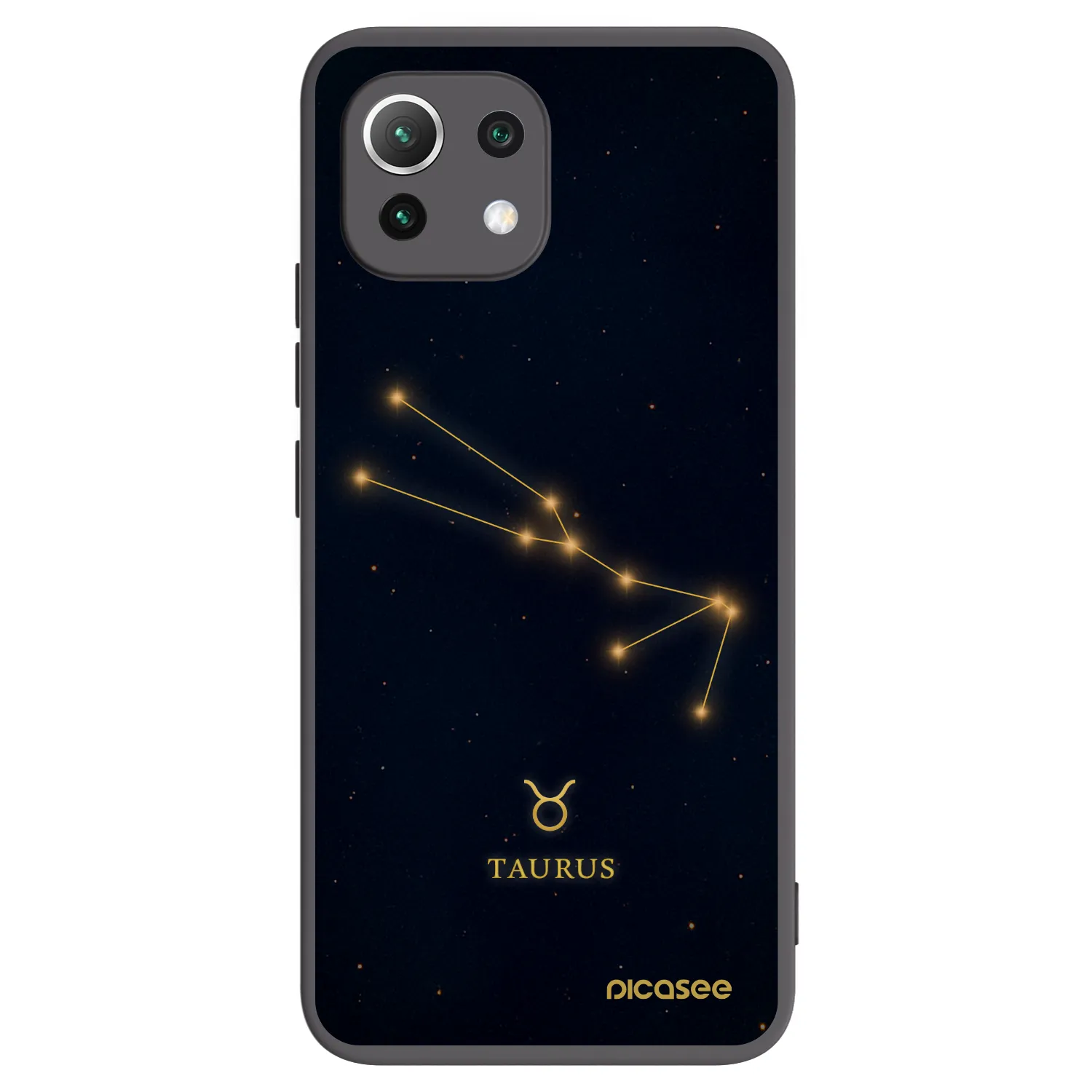 Picasee Xiaomi Mi 11 Lite Hülle - Schwarzes Silikon - TAURUS