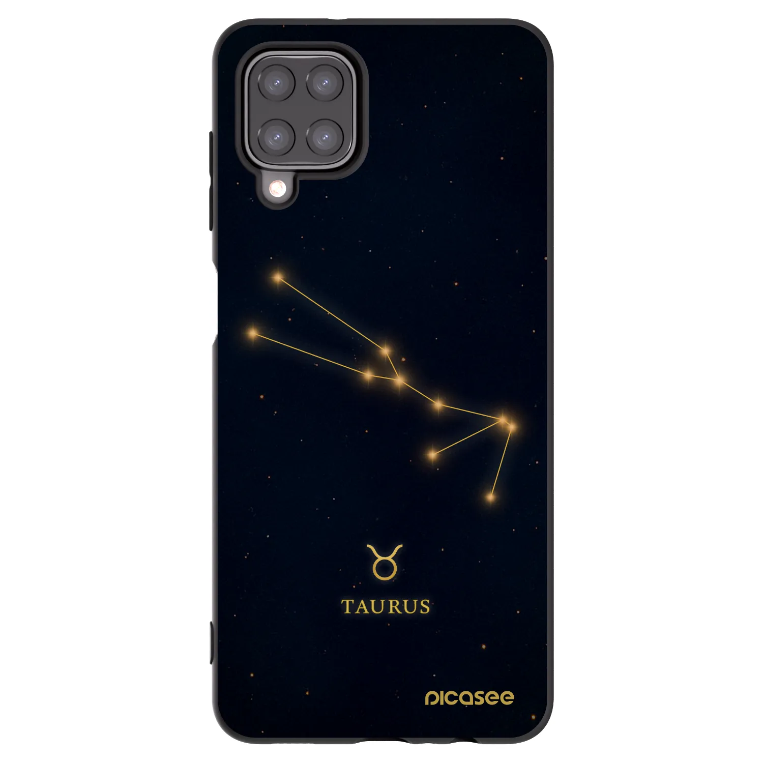 Picasee Samsung Galaxy M12 M127F Hülle - Schwarzes Silikon - TAURUS