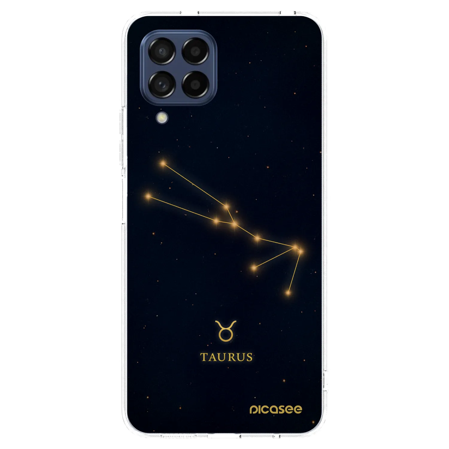 Picasee Samsung Galaxy M53 5G Hülle - Transparentes Silikon - TAURUS