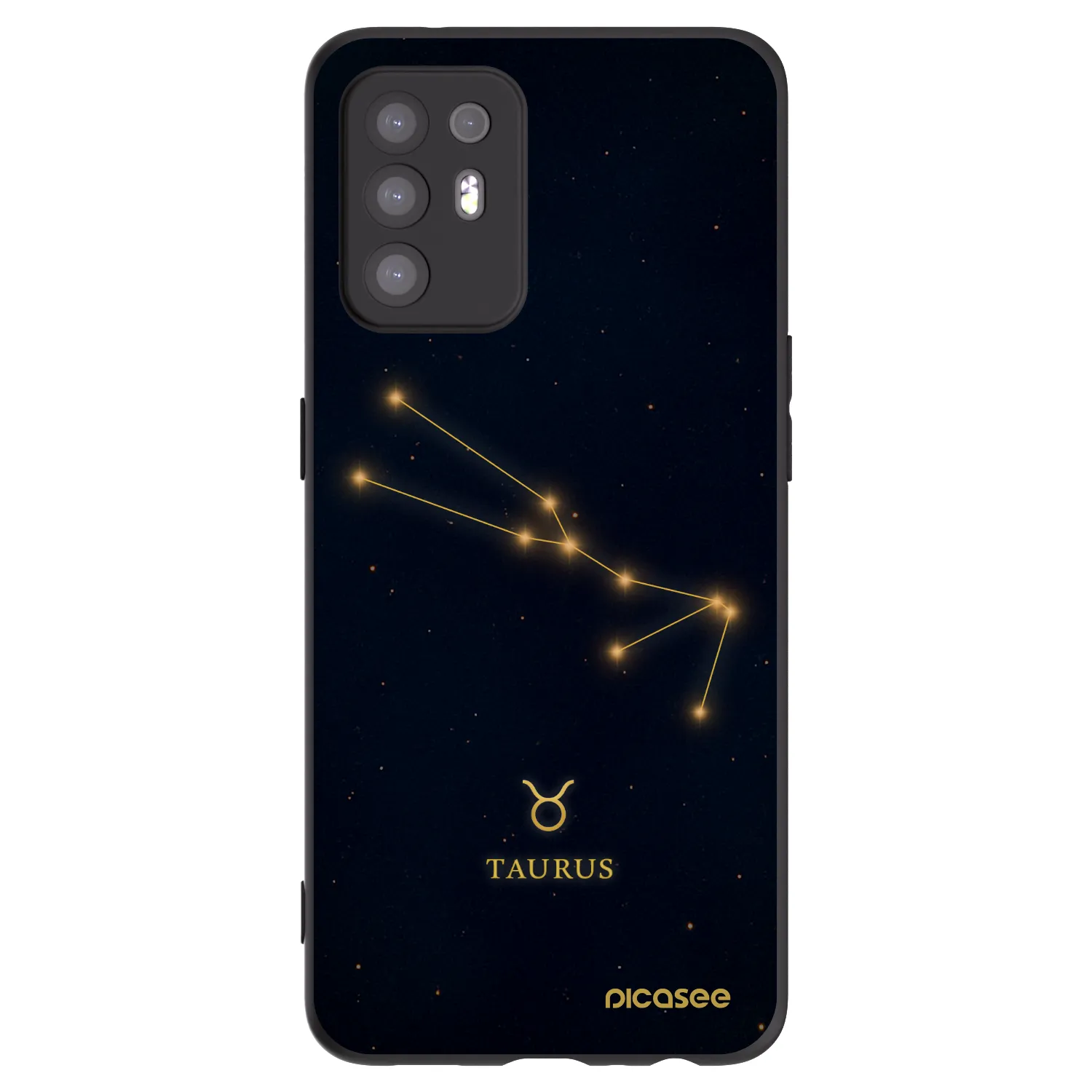 Picasee OPPO A94 5G Hülle - Schwarzes Silikon - TAURUS