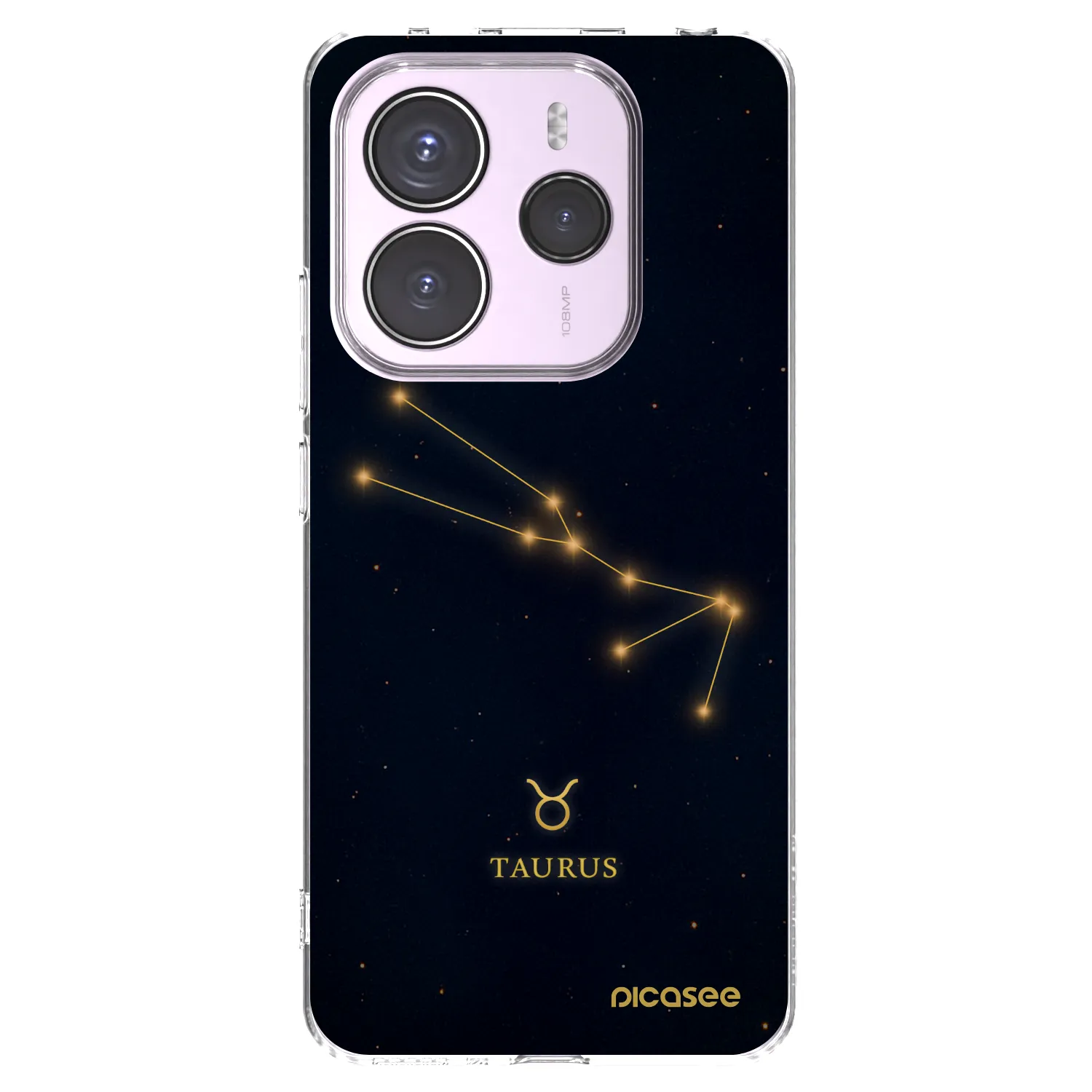 Picasee Xiaomi Redmi Note 14 5G Hülle - Transparentes Silikon - TAURUS