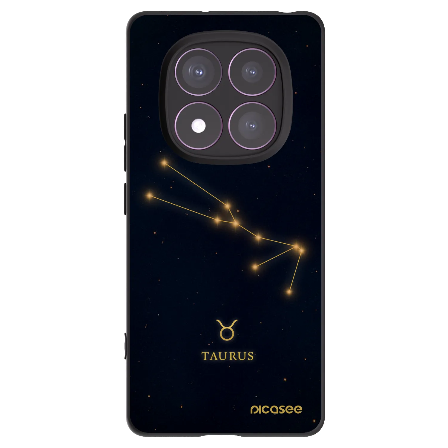 Picasee Xiaomi Redmi Note 14 Pro 4G Hülle - Schwarzes Silikon - TAURUS