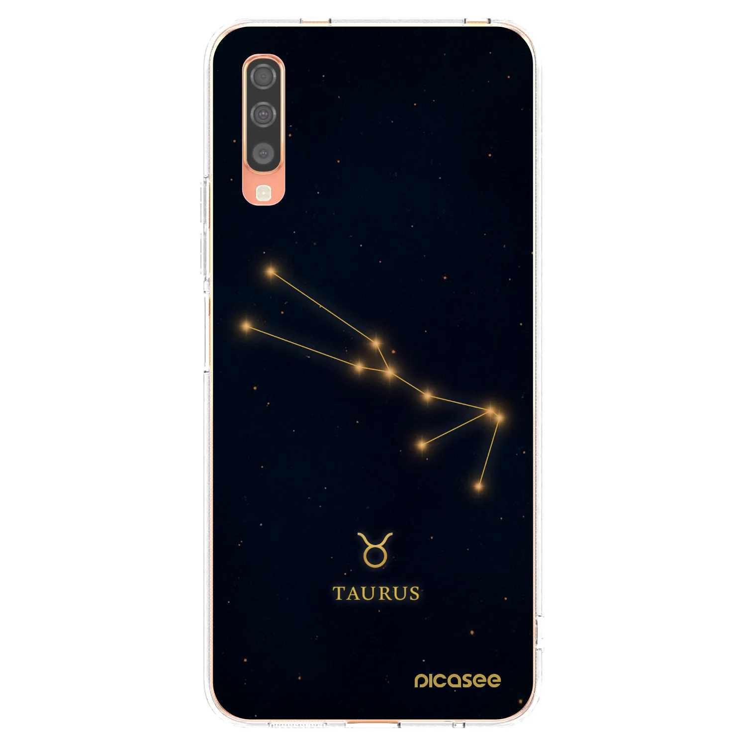 Picasee Samsung Galaxy A70 A705F Hülle - Transparentes Silikon - TAURUS