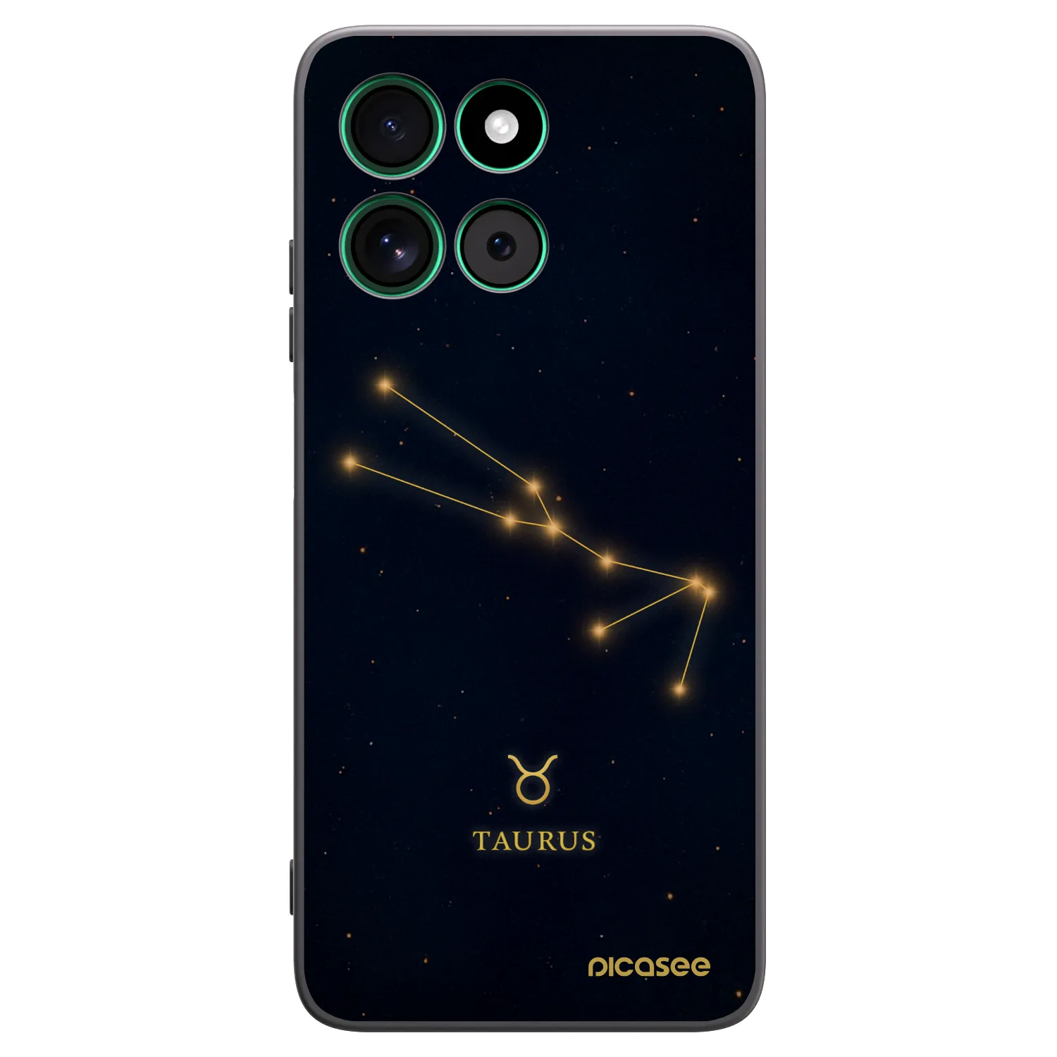 Picasee Motorola Moto G57 Power Hülle - Schwarzes Silikon - TAURUS
