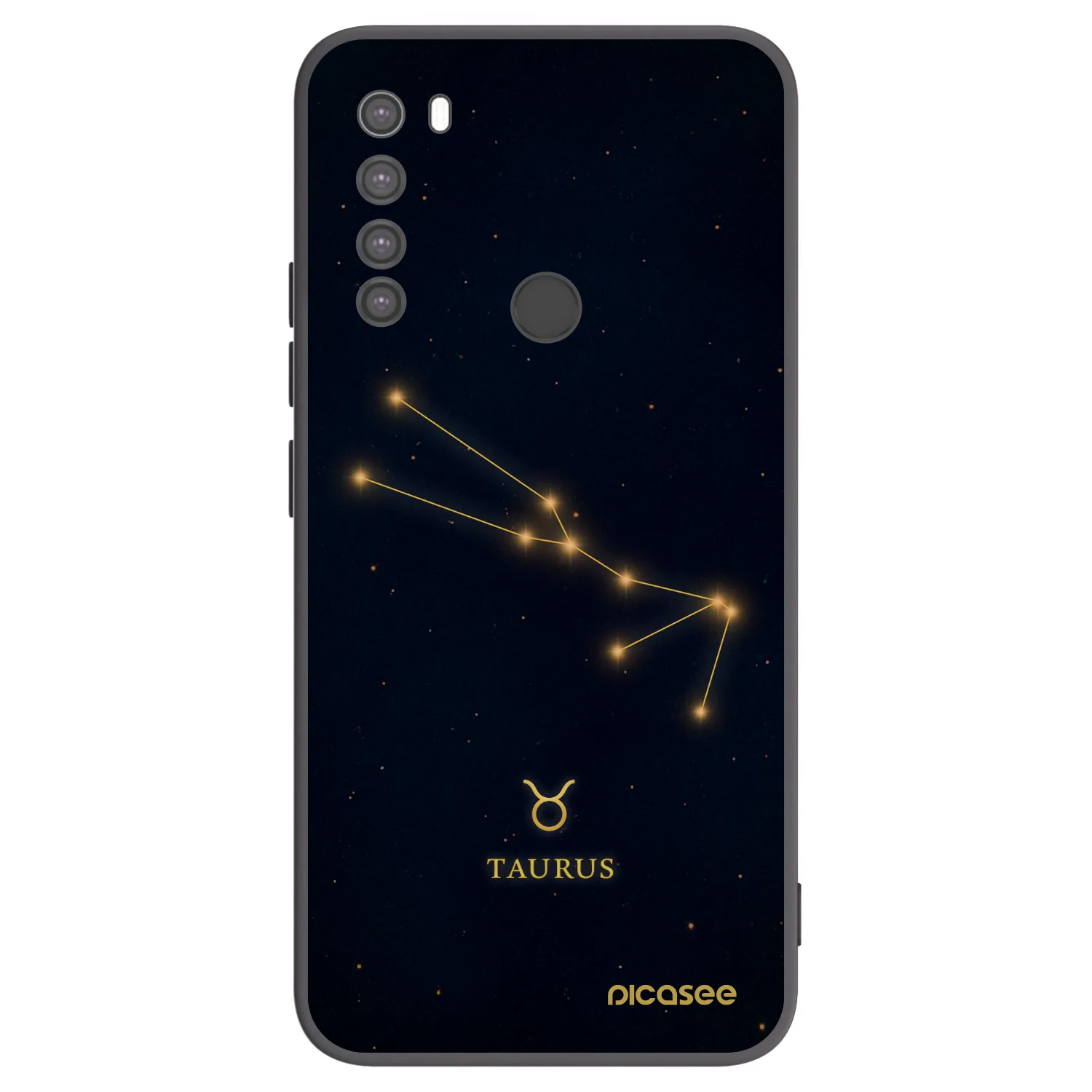 Picasee Xiaomi Redmi Note 8 Hülle - Schwarzes Silikon - TAURUS