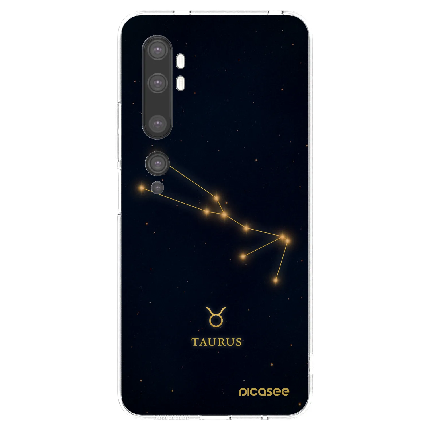 Picasee Xiaomi Mi Note 10 (Pro) Hülle - Transparentes Silikon - TAURUS